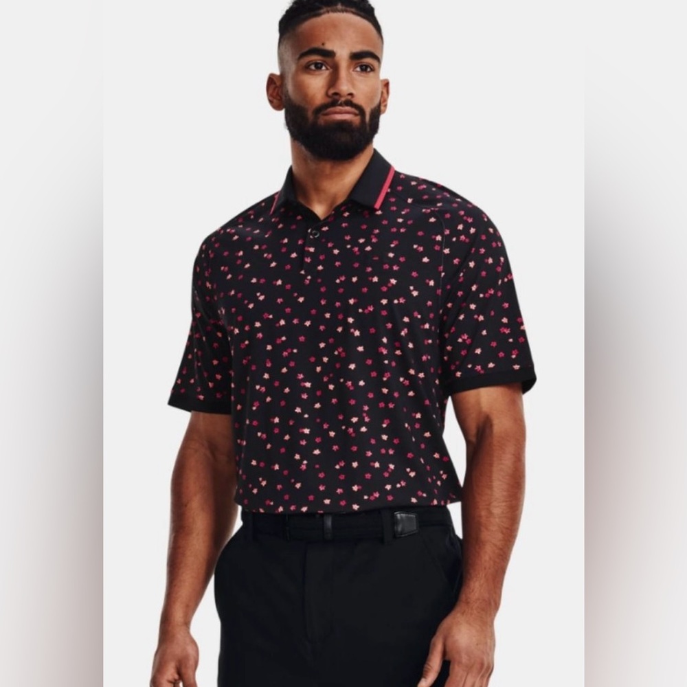 Under Armour Iso-Chill Floral Athletic Golf Polo
